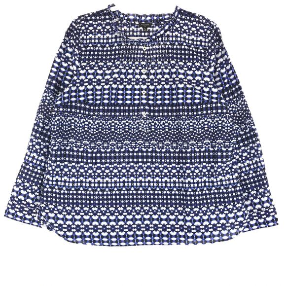 NWT Talbots Womens Multicolor Tie Dye Cotton Button Front Blouse Plus Size 3X - Picture 1 of 9